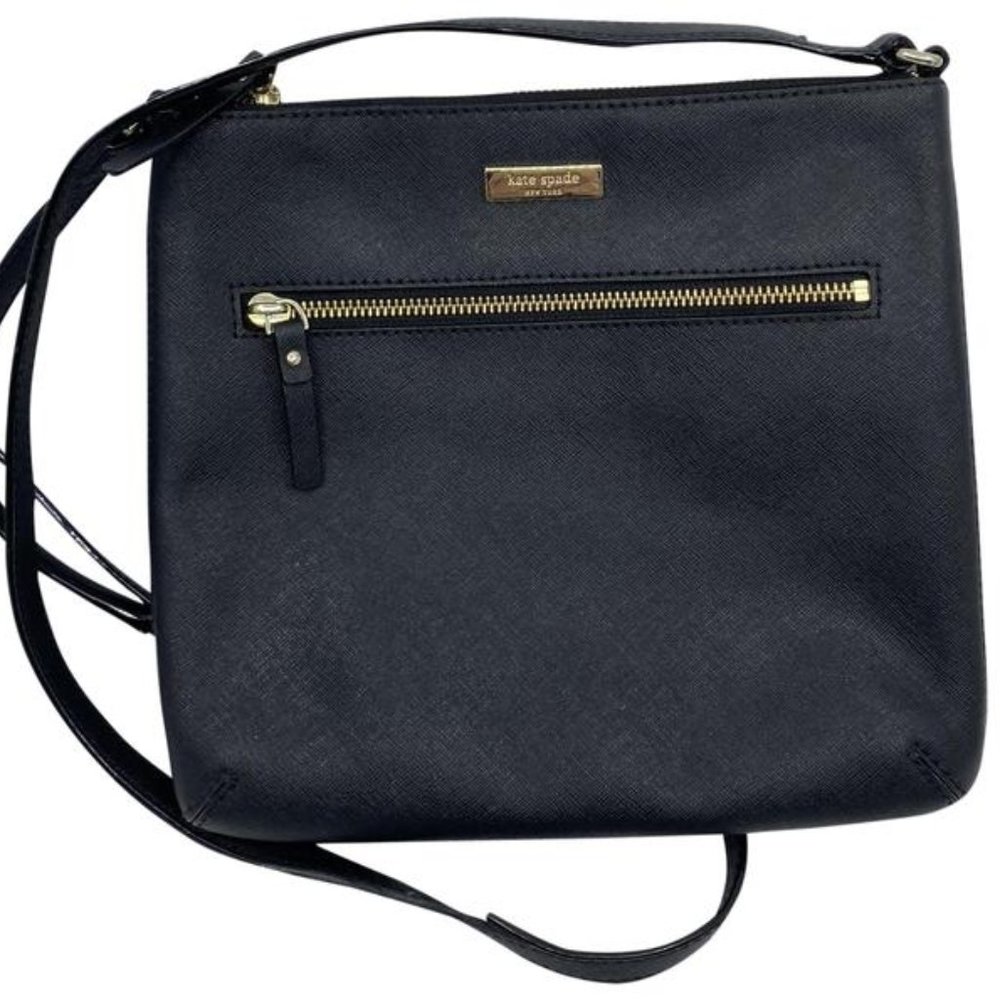 Kate Spade Black Medium Size Leather Crossbody Bag